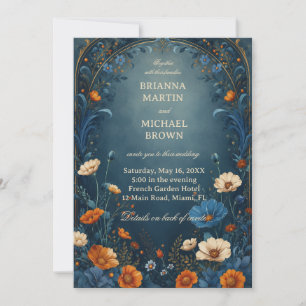 Moody Botanical Ornamental Invitation