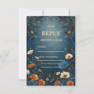 Moody Botanical Ornamental RSVP Card