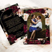 Moody Burgundy Blush Black Floral Wedding Photo
