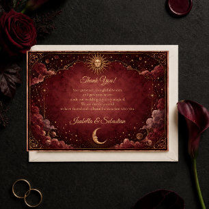 Moody Celestial Astrology Wedding Thank You Card