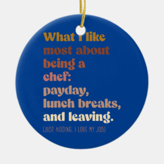 Moody chef Boho vintage funny  Ceramic Ornament