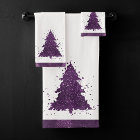 Moody Christmas Tree | Dark Plum Purple Splatter