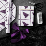 Moody Christmas Tree | Deep Plum Purple Splatter Wrapping Paper<br><div class="desc">Tis the season to celebrate and entertain! Modern, dark, and moody palette in a festive abstract holiday design featuring a whimsical sparkly Christmas tree with a frisky paint splatter enhanced and faux metallic glitter. For other colours or matching products, please contact the designer Fharryn c/o JustFharryn@yahoo.com All rights reserved. #zazzlemade...</div>