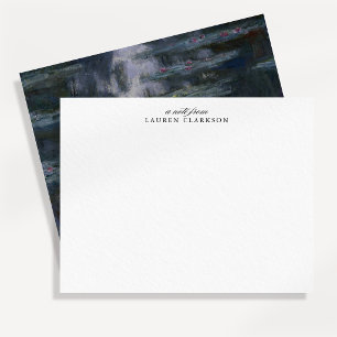 Moody Claude Monet Water Lilies Note Card