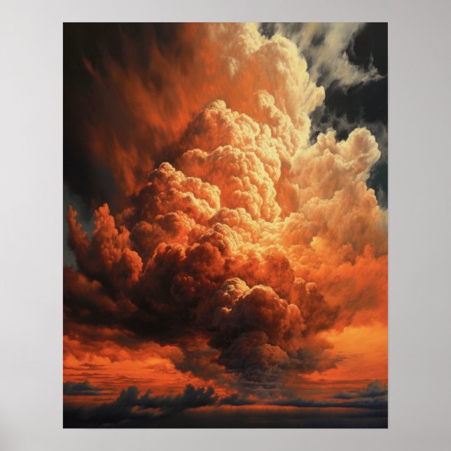 Moody Clouds Art Print Poster (Front)