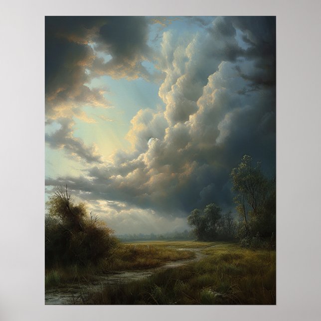 Moody Clouds Art Print Poster (Front)