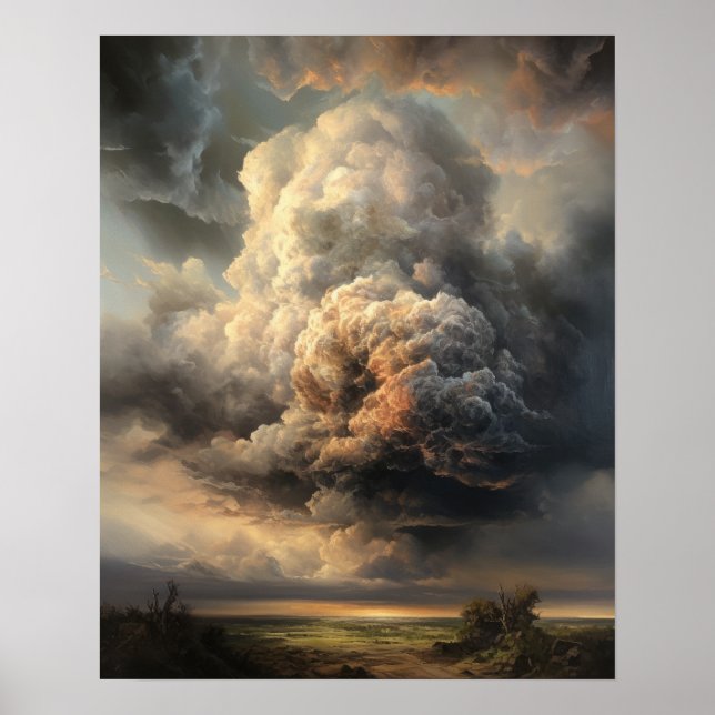 Moody Clouds Art Print Poster (Front)