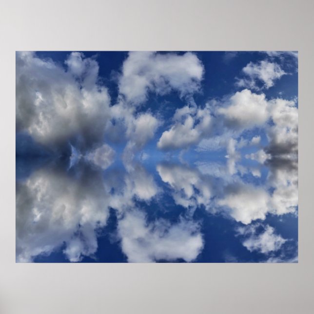 Moody clouds video call background poster (Front)