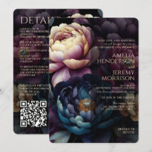 Moody Colourful Floral with QR Code