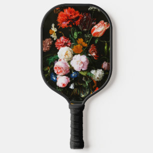 Moody Dark Floral Botanical Fine Art Print Pickleball Paddle