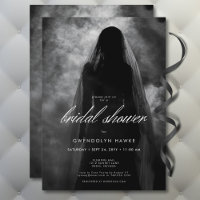 Moody Dark Ghost Bride in Mist Bridal Shower