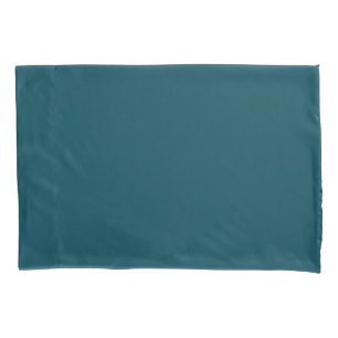 Moody Dark Teal Forest Green Solid Colour Pillowcase
