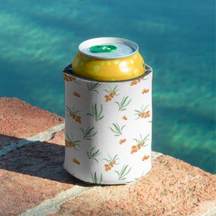 Moody Dark Victorian Botanical Floral Pattern Can Cooler