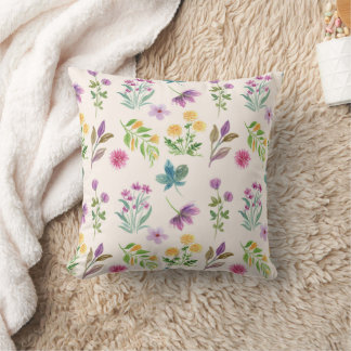 Moody Dark Victorian Botanical Floral Pattern Cushion