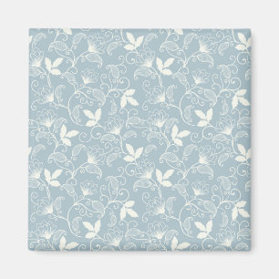 Moody Dark Victorian Botanical Floral Pattern Magnet