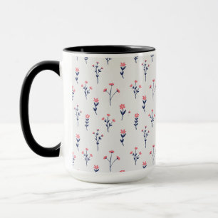 Moody Dark Victorian Botanical Floral Pattern Mug