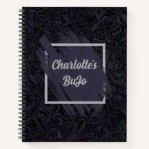 Moody Deep Navy Blue Floral Pattern