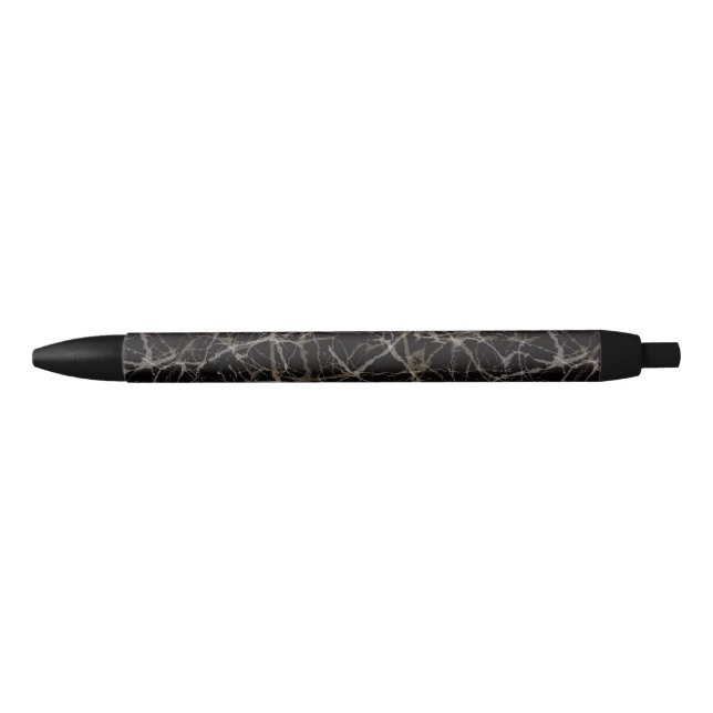 Moody Elegant Black Marble & Stone Texture  Ink Pen (Front)