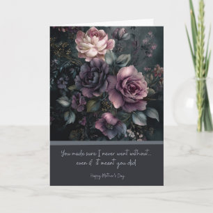 Moody, Elegant Mother's Day Dark Floral Bouquet Card