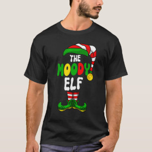 Moody Elf Pajama Matching Group Christmas Holiday T-Shirt