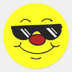 Moody Face Grumpey Classic Round Sticker