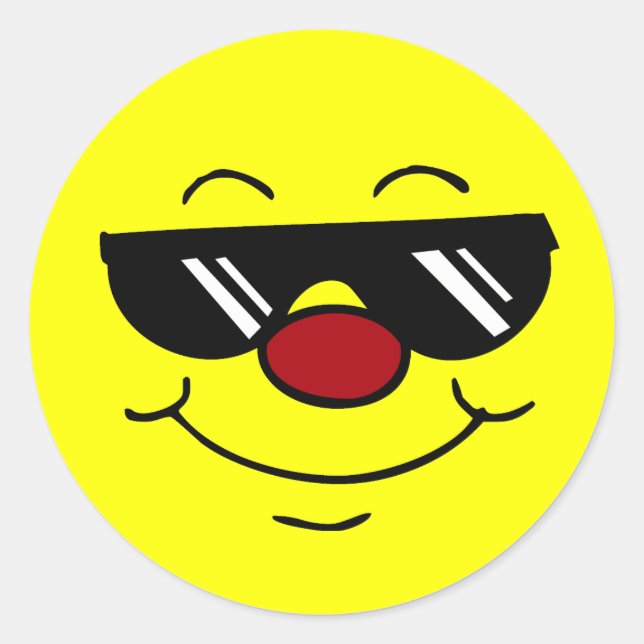 Moody Face Grumpey Classic Round Sticker (Front)