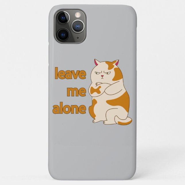 Moody fat cat leave me alone  Case-Mate iPhone case (Back)