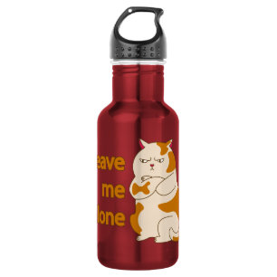 Moody fat cat leave me alone stainless steel wate 532 ml water bottle