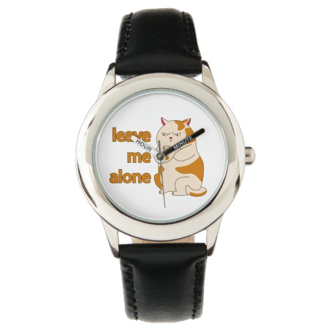 Moody fat cat leave me alone watch (Front)