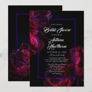 Moody Floral Bridal Shower Invitation