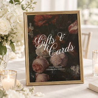 Moody Floral Gifts & Cards Poster Art