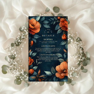 Moody Floral Gothic Enclosure Card
