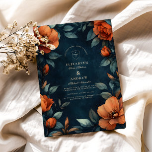 Moody Floral Gothic Invitation