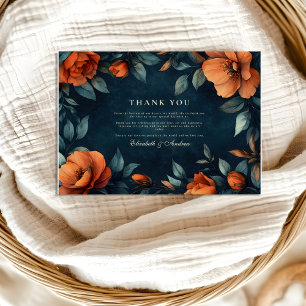 Moody Floral Gothic Thank You Card