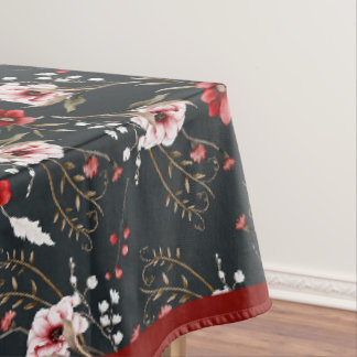 Moody Floral Noir Pattern Tablecloth