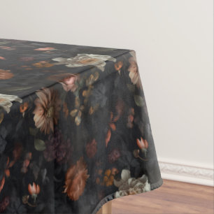 Moody Floral Noir Pattern Tablecloth