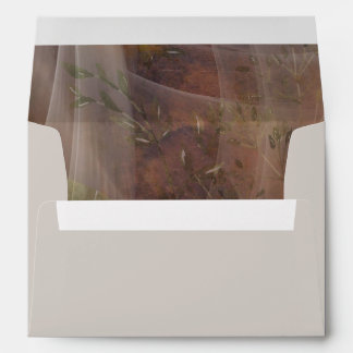Moody Floral Vellum Wedding Envelope