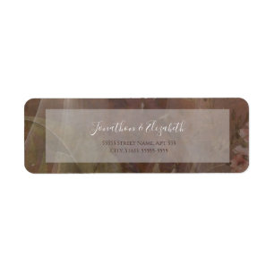 Moody Floral Vellum Wedding Return Address Label