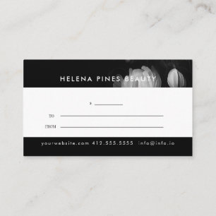Moody Flowers Black and White Gift Certificate