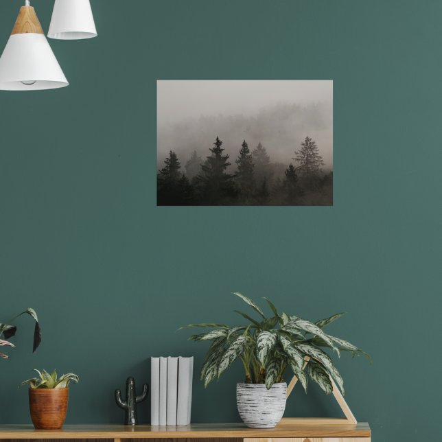 Moody Foggy Forest Poster (Living Room 1)