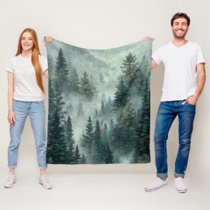 Moody Forest Fleece Blanket