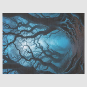 Moody Forest Gnarled Trees Decoupage Tissue Paper