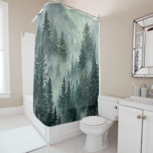 Moody Forest Shower Curtain