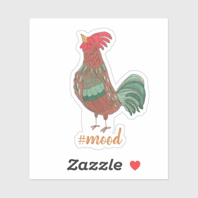 Moody Fun Rooster Illustration (Sheet)