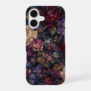 Moody gothic botanical Impressionist Floral iPhone 16 Case