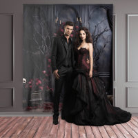 Moody Gothic Dark Room with Mauve Roses XLarge