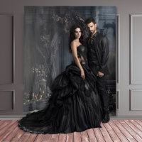 Moody Gothic Dark Veiled Arch & Lanterns XLarge