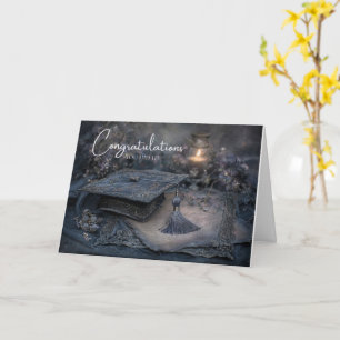 Moody Graduation Dark Academia Elegant Card