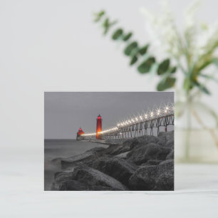Moody Grand Haven Lighthouse Postcard