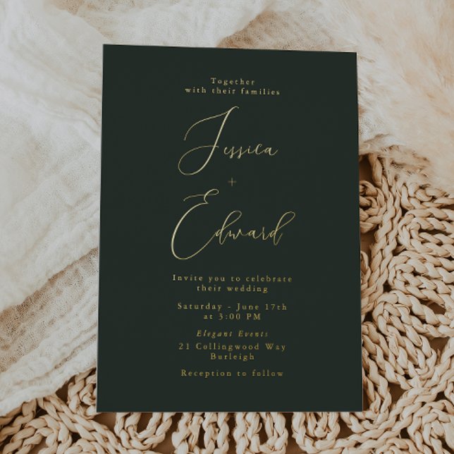 Moody Green & Gold Foil Wedding (Creator Uploaded)